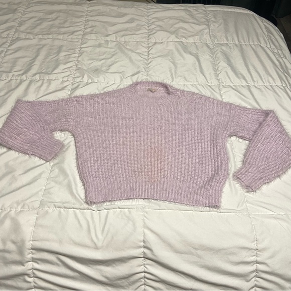 Giani Bini Lavender Lilac Eyelash Chunky Knit Sweater Size Small - Picture 10 of 11